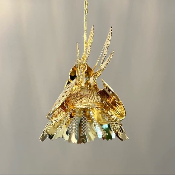 Vintage Baldwin Brass 3D Angel with Star Ornament 24KT Gold Finish 1999 - Picture 6 of 8